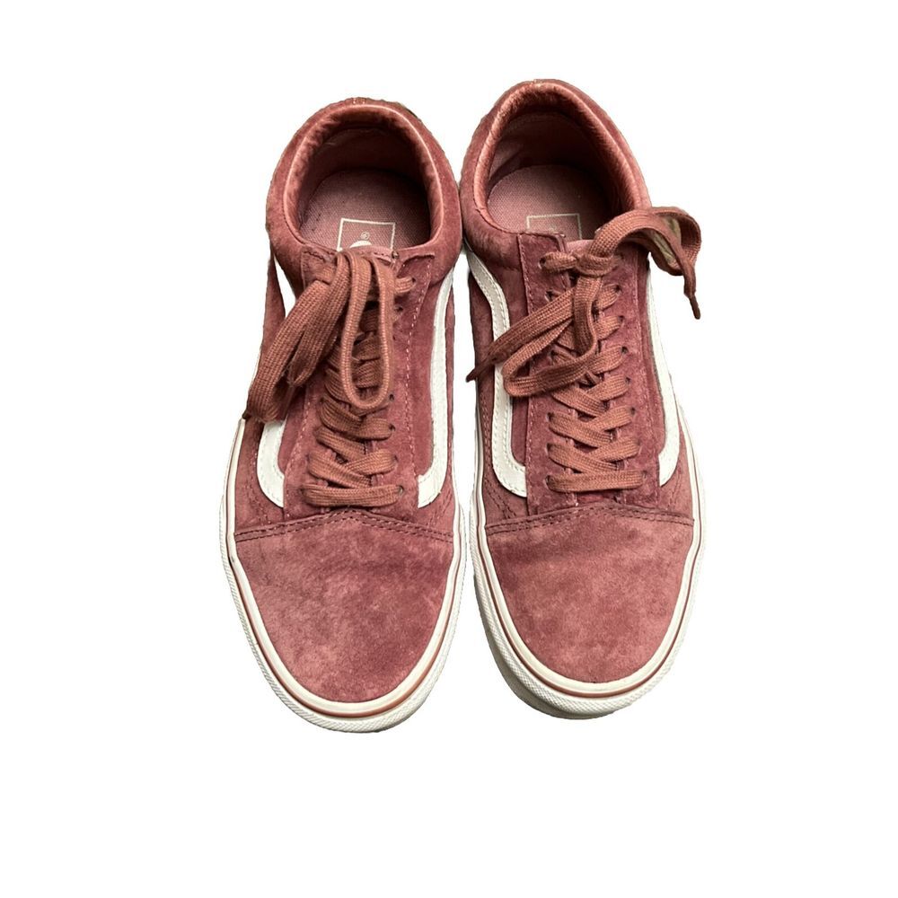 Unisex Vans Classic Old Skool Suede Burgundy/White Trim Lace Up Sz W 8 M Sz 6.5